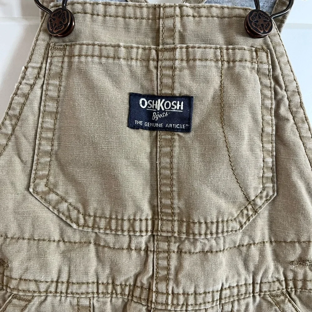 OshKosh B'gosh Tan Kids Overalls 18 mth lightly lined
